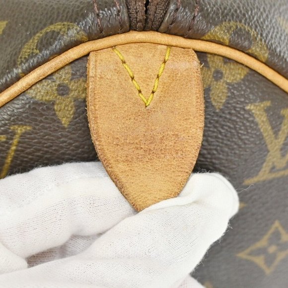 LOUIS VUITTON Speedy 30 Travel Hand Bag Monogram Leather Brown - Picture 8 of 16